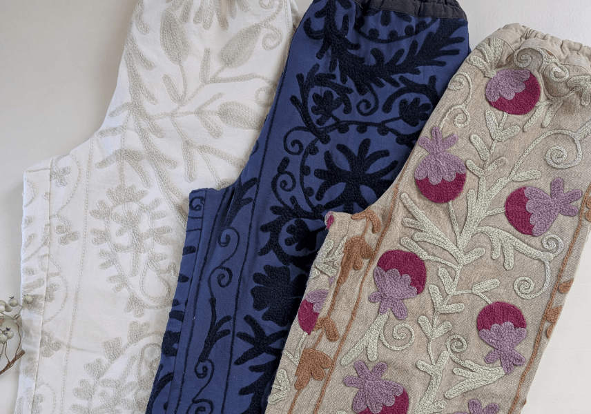 スザニ刺繍を使った洋服